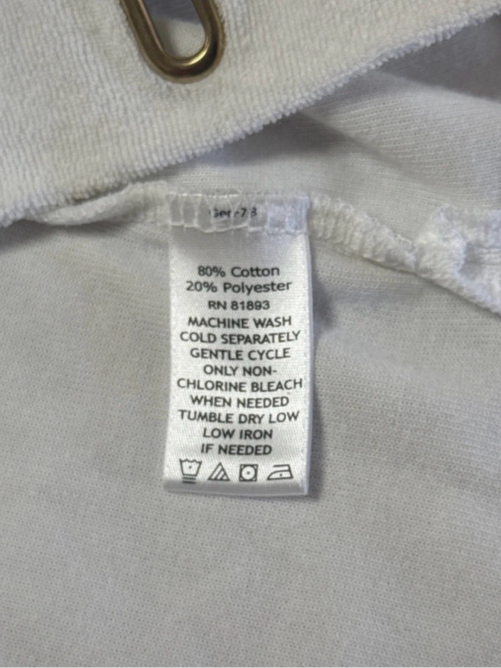 Sport Savvy Bathing Suit/ Swimsuit Cover-up. White Terry. Size US 3X - Picture 6 of 8